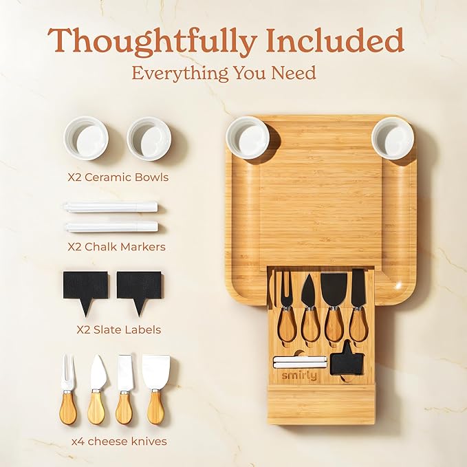 Smirly All in One Charcuterie Board Review: No 1 Ultimate Host's Tool 2 Smirly All in One Charcuterie Board Review