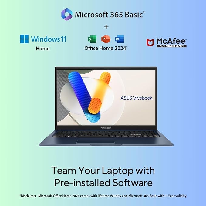ASUS Vivobook 15 Review – Smart Choice for Productivity 6 ASUS Vivobook 15, Smartchoice, AMD Ryzen 7 5825U, 16GB RAM, 512GB SSD, FHD 15.6", Windows 11, Office Home 2024, Quiet Blue, 1.7Kg, M1502YA-BQ703WS, AMD Radeon iGPU, M365 Basic (1Year)