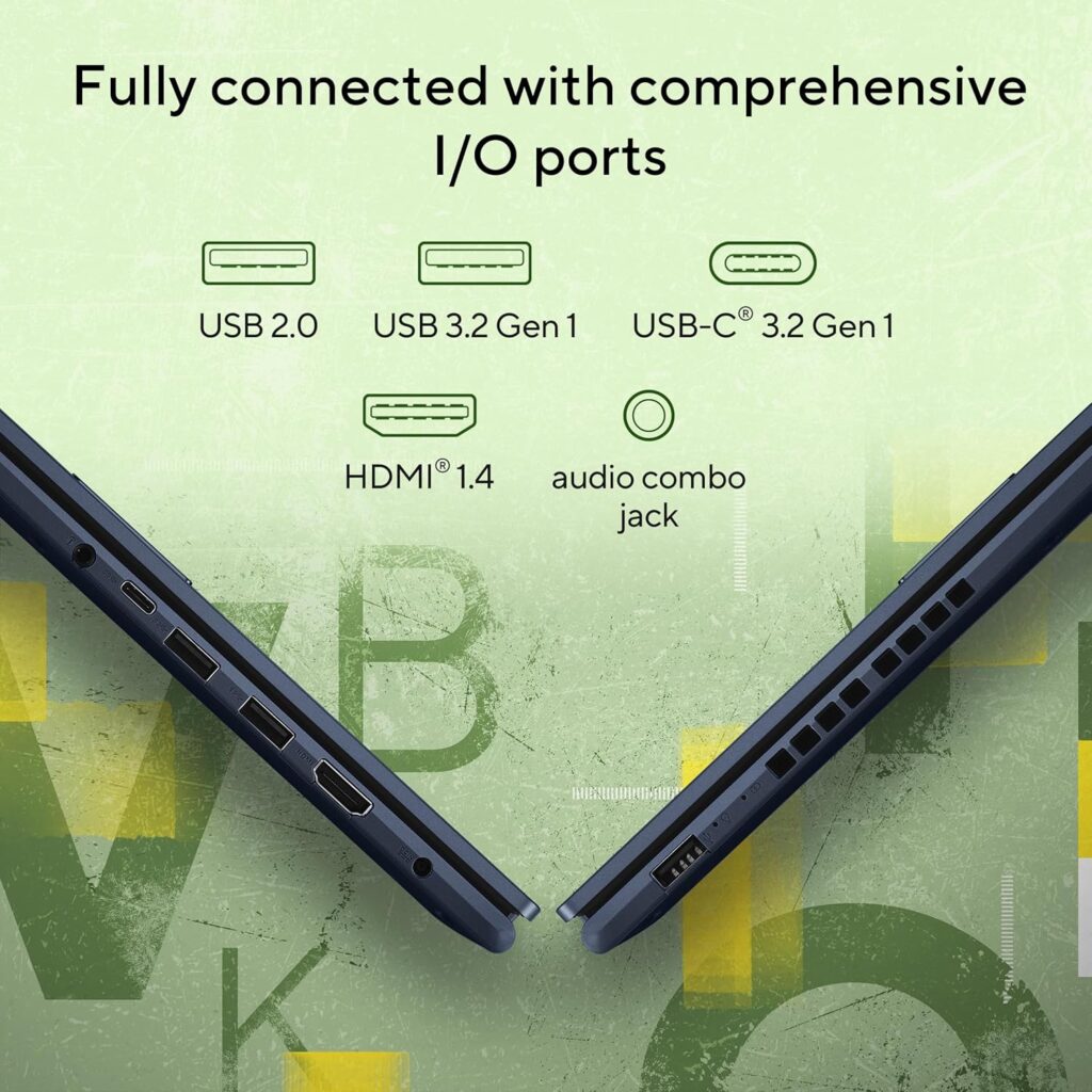 ASUS Vivobook 15 Review – Smart Choice for Productivity 4 ASUS Vivobook 15, Smartchoice, AMD Ryzen 7 5825U, 16GB RAM, 512GB SSD, FHD 15.6", Windows 11, Office Home 2024, Quiet Blue, 1.7Kg, M1502YA-BQ703WS, AMD Radeon iGPU, M365 Basic (1Year)