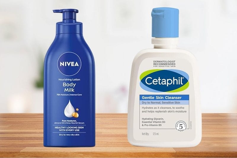Skin Hydration Products Review: Cetaphil Gentle Cleanser And NIVEA Nourishing Body Milk