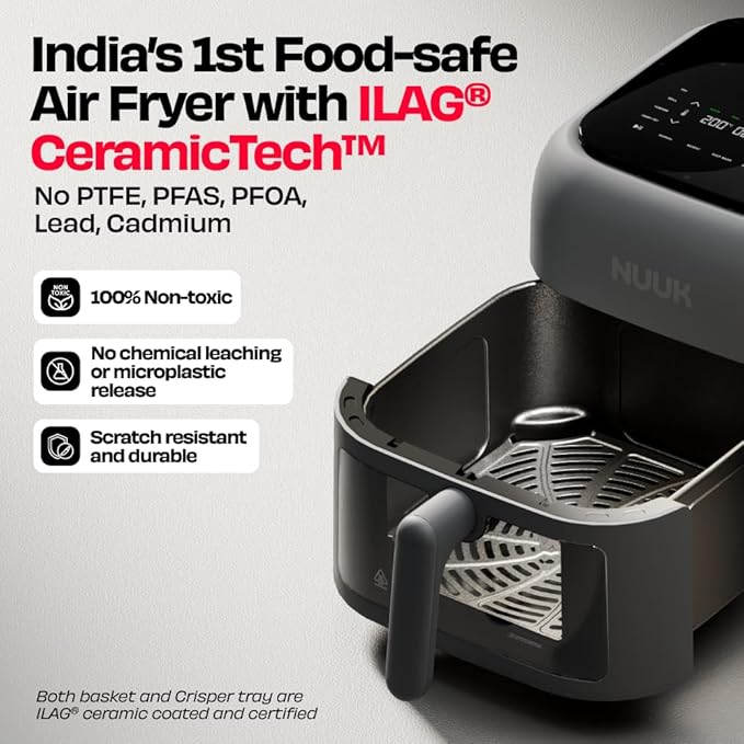 NUUK BRĪSK Ceramic Air Fryer Review: India's 1st Food Safe 6.5 L Healthy Marvel? 1 NUUK BRĪSK Ceramic Air Fryer Review