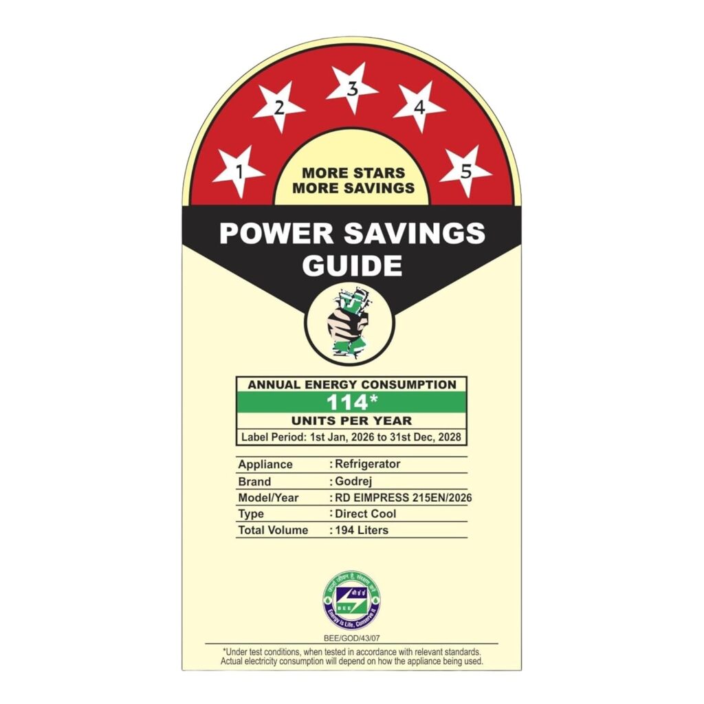 Godrej 194L 5 Star Refrigerator Review